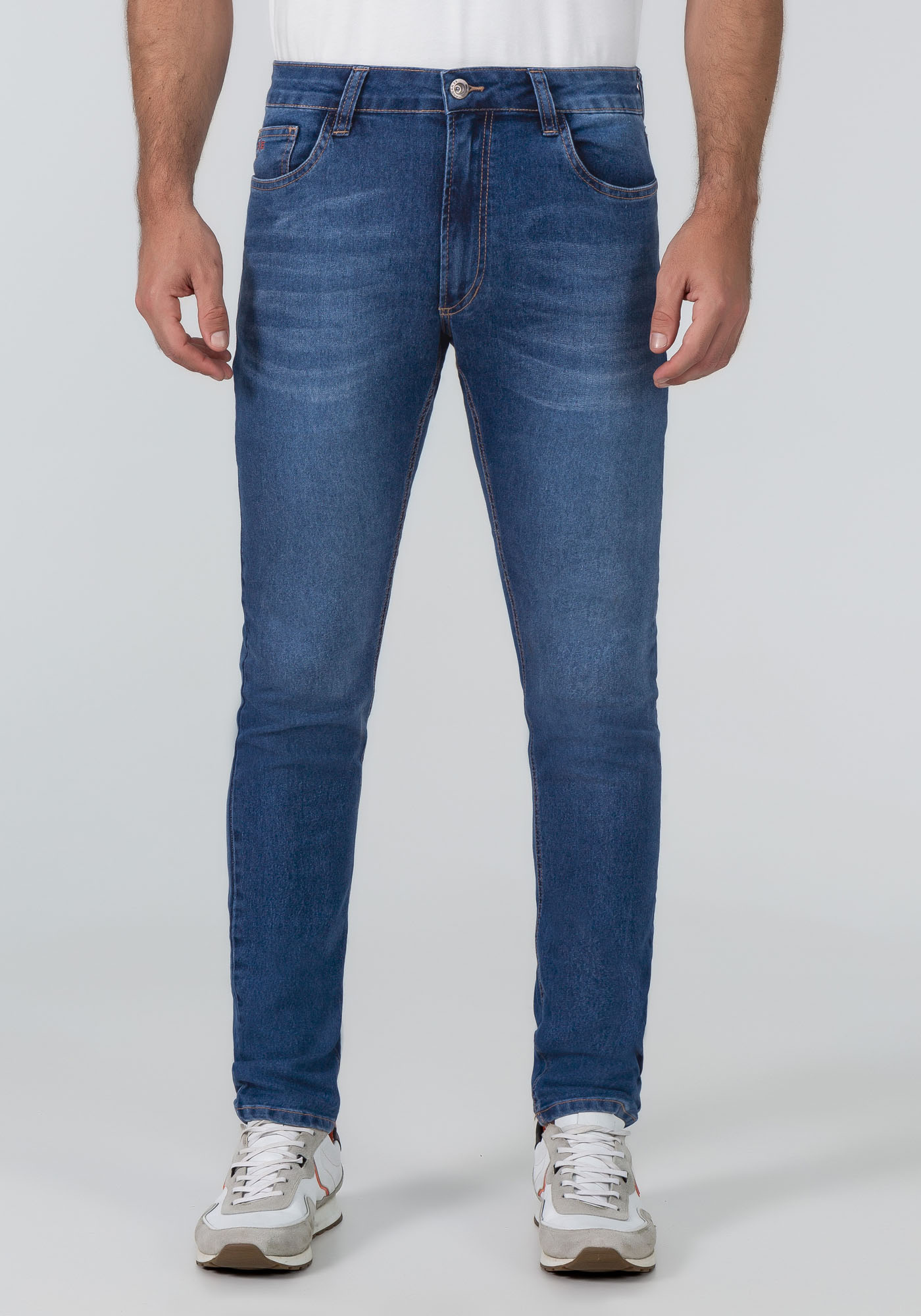 Calça Jeans Masculina Skinny Branca Com Destroyed - Hangar do Jeans