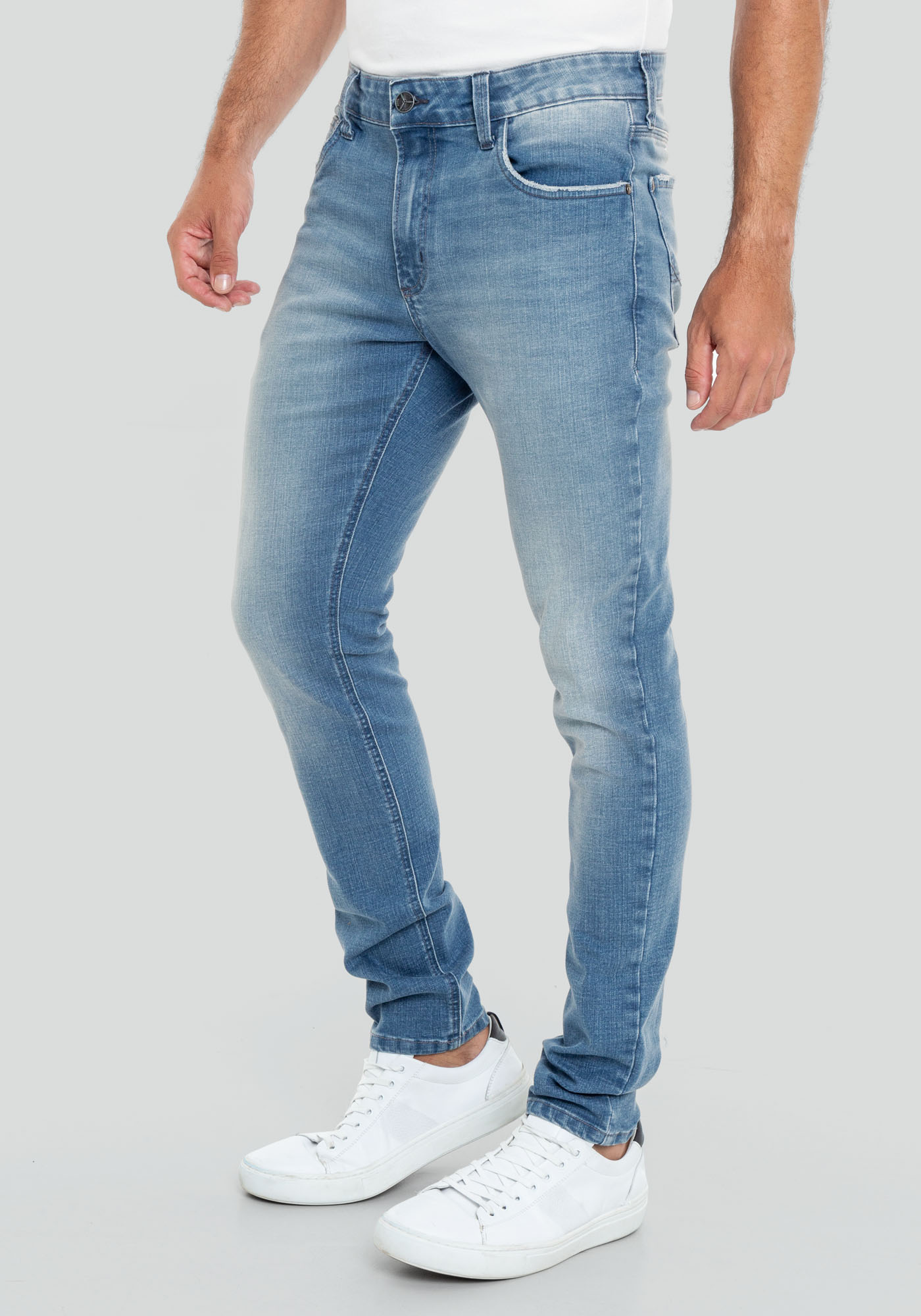 Calça Jeans Masculina Escura Slim Clima Control